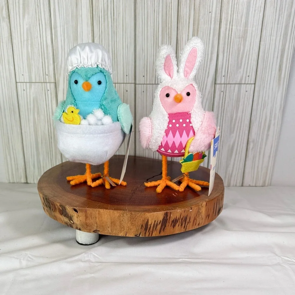 Spritz Featherly Friends Tubsy and Skipster‎ Easter Bird Figurines Set of 2 NWT